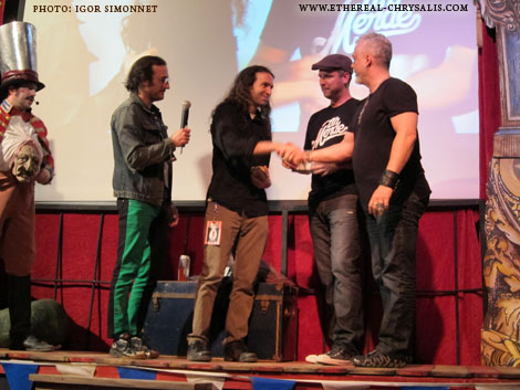 From left to right : Carnior, Martin Dubrueil, Syl Disjonk, Jarrett Mann and Érik Canuel. Vitesse Lumière 2011 - Winner for best film